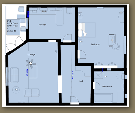 1 Bedroom apartment plan
