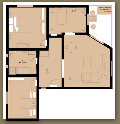 2 bedroom plan