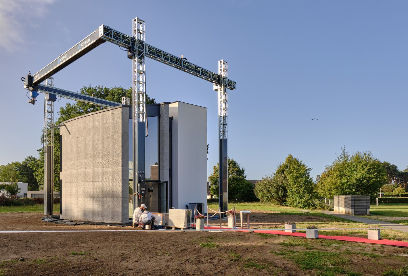 Watch a two-story house being 3D printed